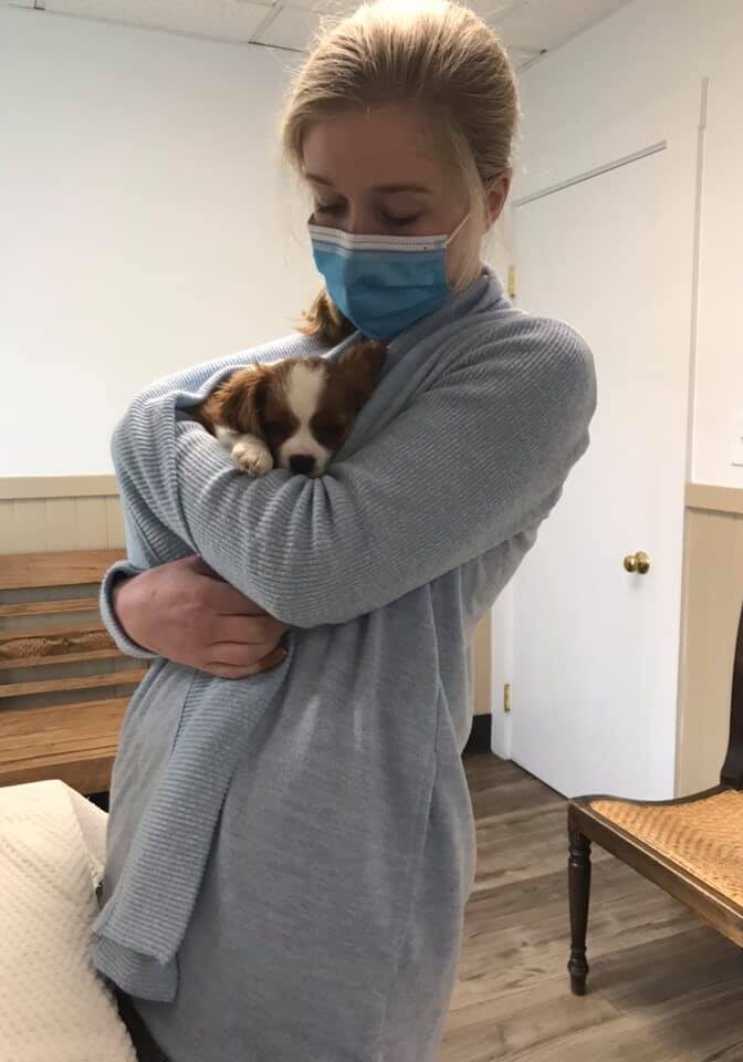 Dr Pierre Holding Small Puppy Dr Pierre Holding Small Puppy